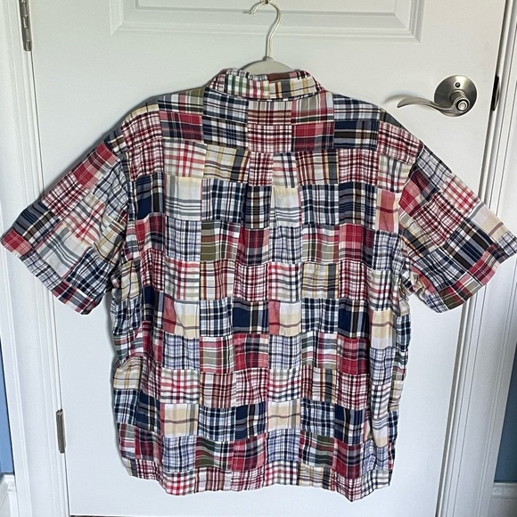 Brooks Brothers Patchwork Plaid madras Short Sleeve Button Down 35954 - Picture 3 of 13